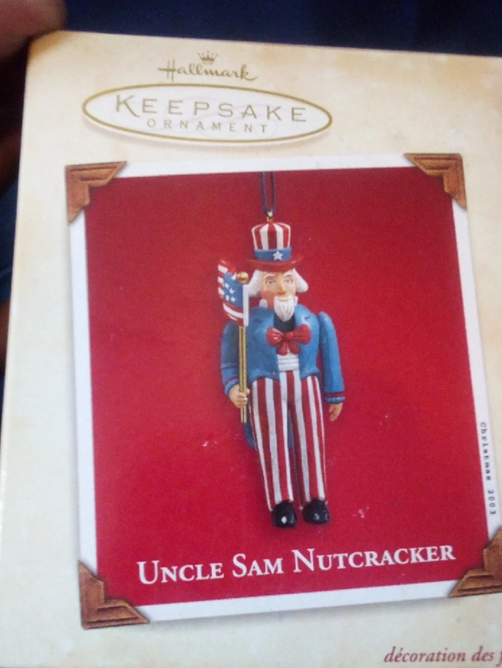 Patriotic Hallmark Uncle Sam tin 1984 And nutcracker 2003
